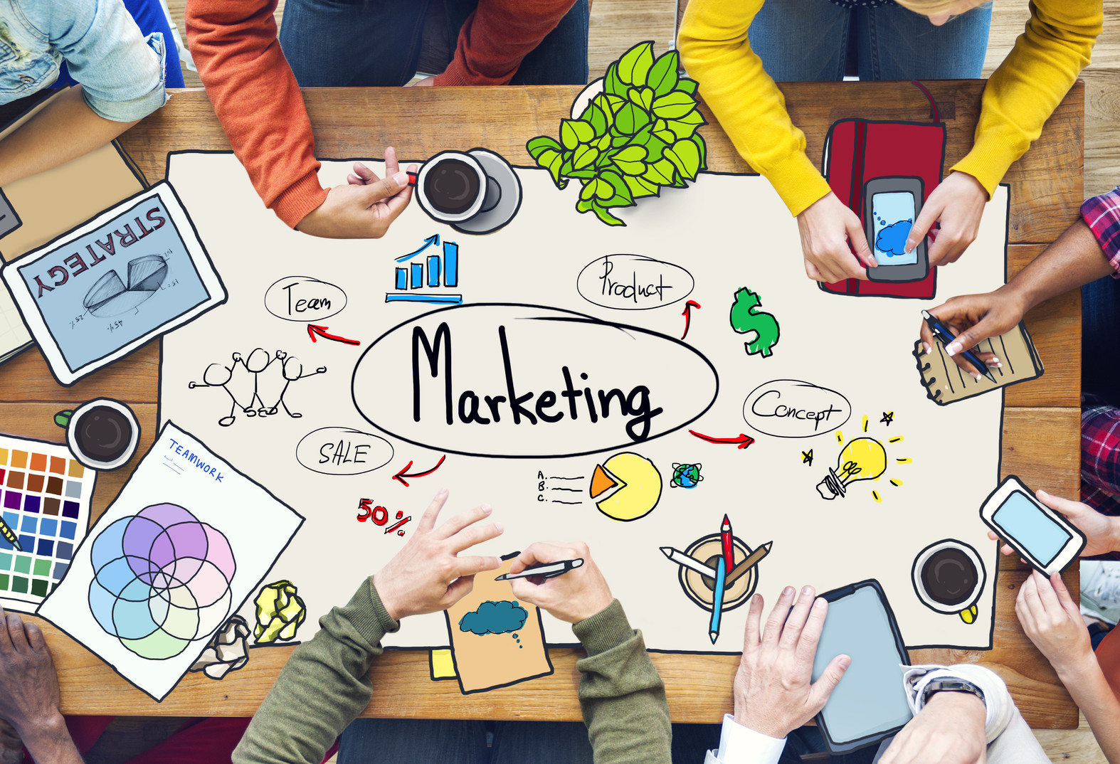 MOOC Summaries - UBC Introduction to Marketing - Diverse People Working and Marketing Concept